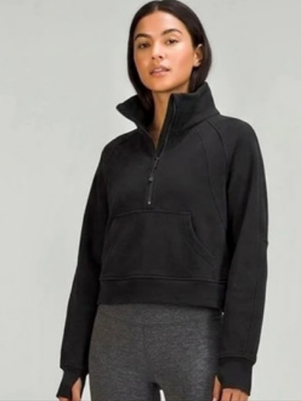 lululemon Scuba Oversized Funnel-Neck Half Zip Black XS/S